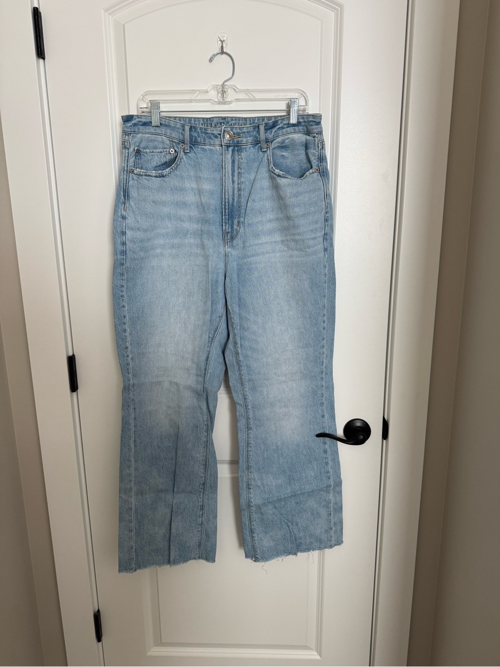 Light Blue Women's Wide Leg Highest Rise 90s Flare Jeans